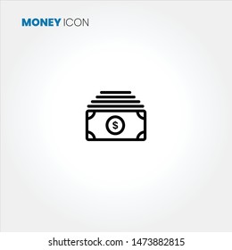 Money icon vector on white background