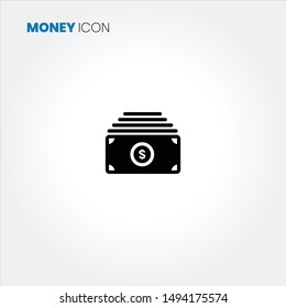 Money icon vector on white background