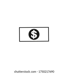 vector de icono de dinero en un fondo blanco