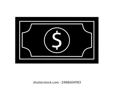 Vector del icono del dinero sobre fondo blanco