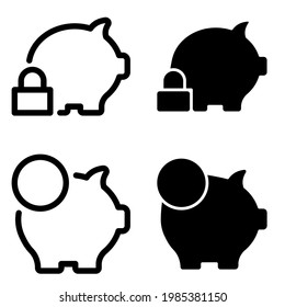 Juego de vectores de iconos de dinero. colección de signos de ilustración financiera. símbolo bancario.