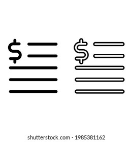 Money icon vector set. finance illustration sign collection. banking symbol.