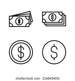 Money icon vector. Money sign and symbol