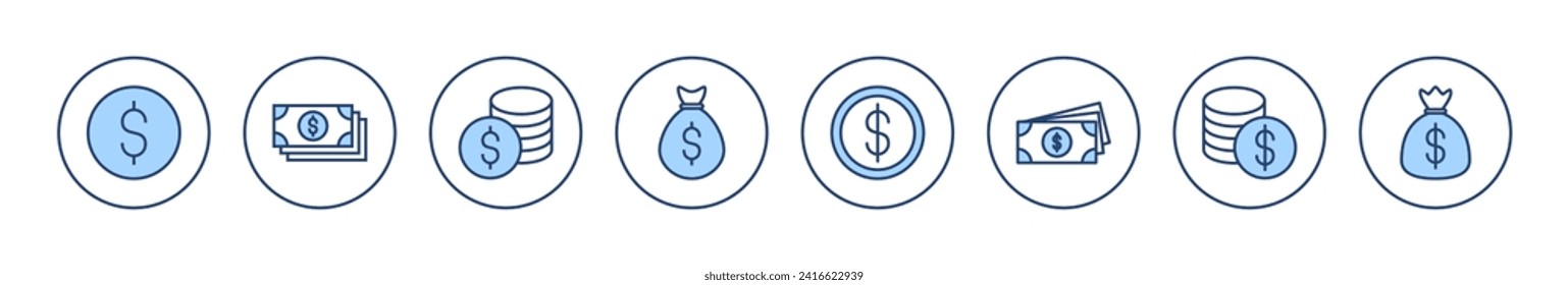 Money icon vector. Money sign and symbol
