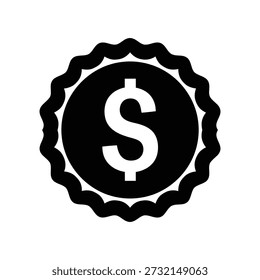Diseño aislado de la silueta del Vector del icono del dinero