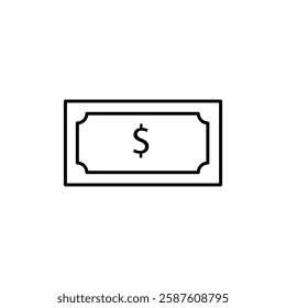 Money icon Vector, simple linear illustration for web and app..eps