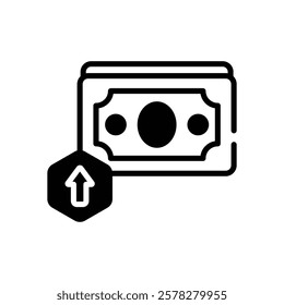 Money icon vector stock illustration