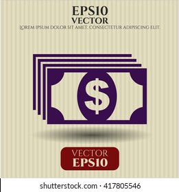 money icon vector symbol flat eps jpg app web concept website