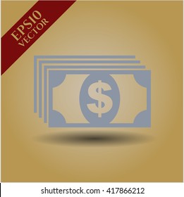 money icon vector symbol flat eps jpg app web concept website