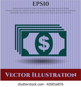 money icon vector symbol flat eps jpg app web concept website