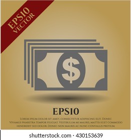 money icon vector symbol flat eps jpg app web concept website