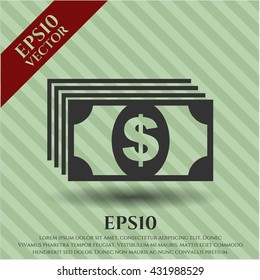 money icon vector symbol flat eps jpg app web concept website