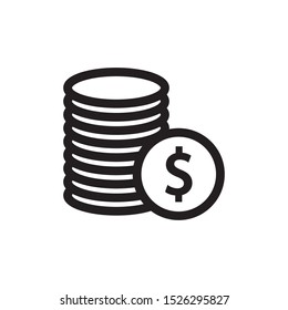 money icon vector symbol template