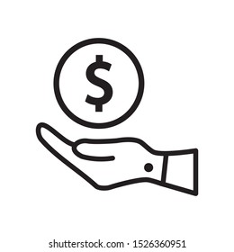 money icon vector symbol template