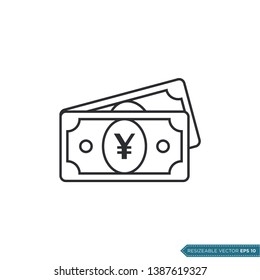 Money Icon Vector Template Flat Design