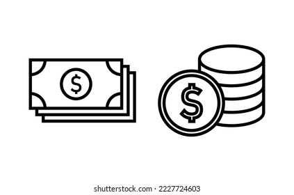 Money icon vector for web and mobile app. Money sign and symbol