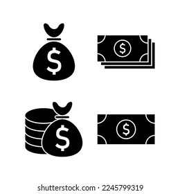 Money icon vector for web and mobile app. Money sign and symbol
