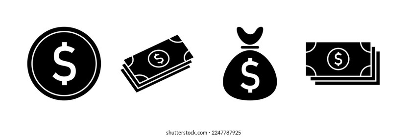 Money icon vector for web and mobile app. Money sign and symbol