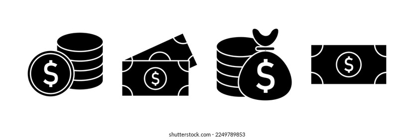 Money icon vector for web and mobile app. Money sign and symbol