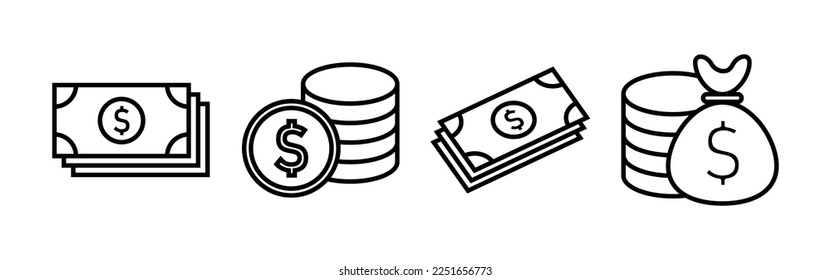 Money icon vector for web and mobile app. Money sign and symbol