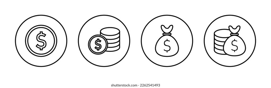 Money icon vector for web and mobile app. Money sign and symbol