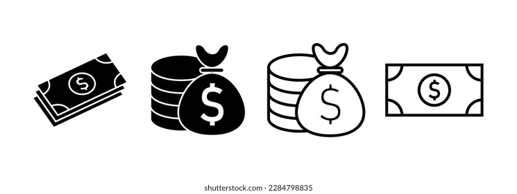 Money icon vector for web and mobile app. Money sign and symbol