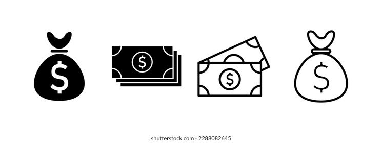Money icon vector for web and mobile app. Money sign and symbol
