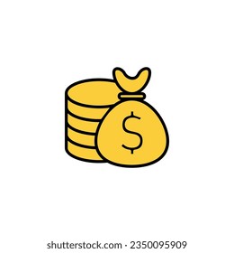 Money icon vector for web and mobile app. Money sign and symbol
