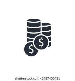 money icon. vector.Editable stroke.linear style sign for use web design,logo.Symbol illustration.