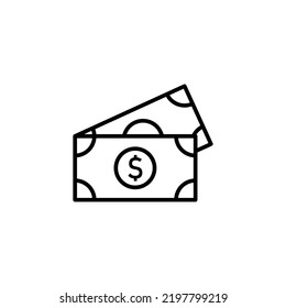 Icono de dinero para aplicaciones web y móviles. Signo y símbolo de dinero