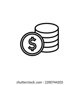 Money icon for web and mobile app. Money sign and symbol