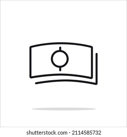 icono del dinero, web y móvil, gráficos vectoriales, fondo blanco, eps 10.