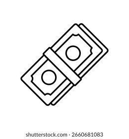 Icono de dinero con fondo blanco Vector Ilustración de stock
