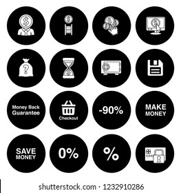 Money Icons, Money cash icons set - banking investment sign and symbols