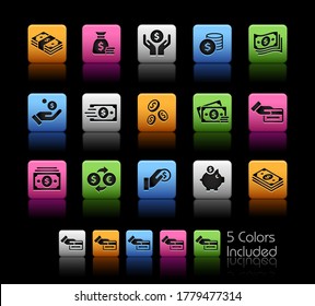 Money Icons // ColorBox Series - The Vector file includes 5 color versions for each icon in different layers.
