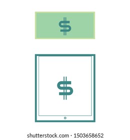Money icons. Currency logos vector design. Editable dolar sign illustration print.