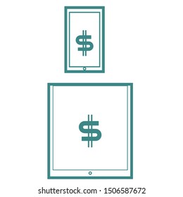 Money icons. Currency logos vector design. Editable dolar sign illustration print.