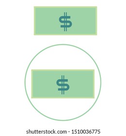 Money icons. Currency logos vector design. Editable dolar sign illustration print.