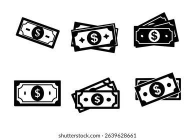 Money Icons Free Vector Illustrations of Cash Bills, Dollar Signs, Financial Symbols, Currency Design Elements for Websites, Apps, and Presentations