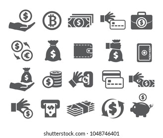 Money icons set