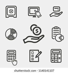 Money icons set.