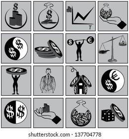 Money icons set