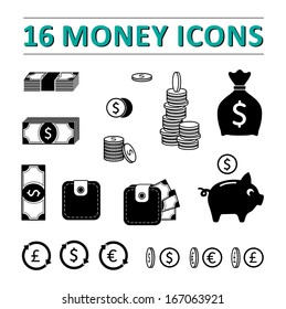 money icons set