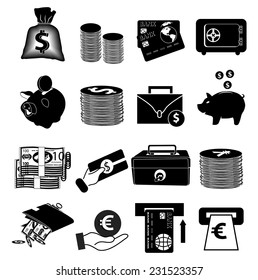 Money icons set