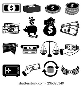 Money icons set