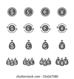 money icons set