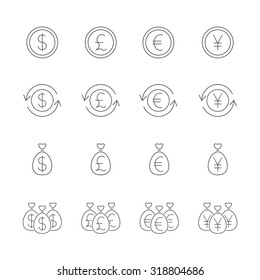money icons set