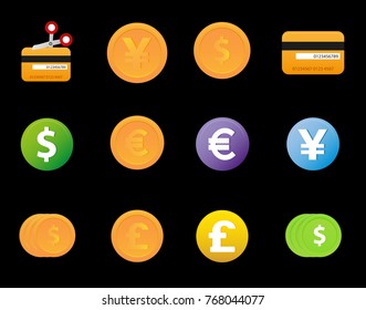 Money icons set