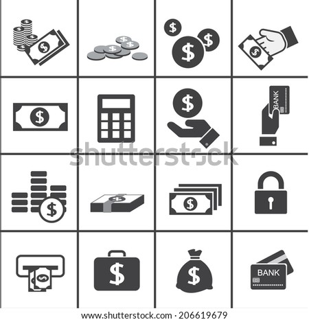 Money icons set