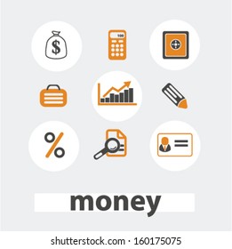 conjunto de ícones money, vetor